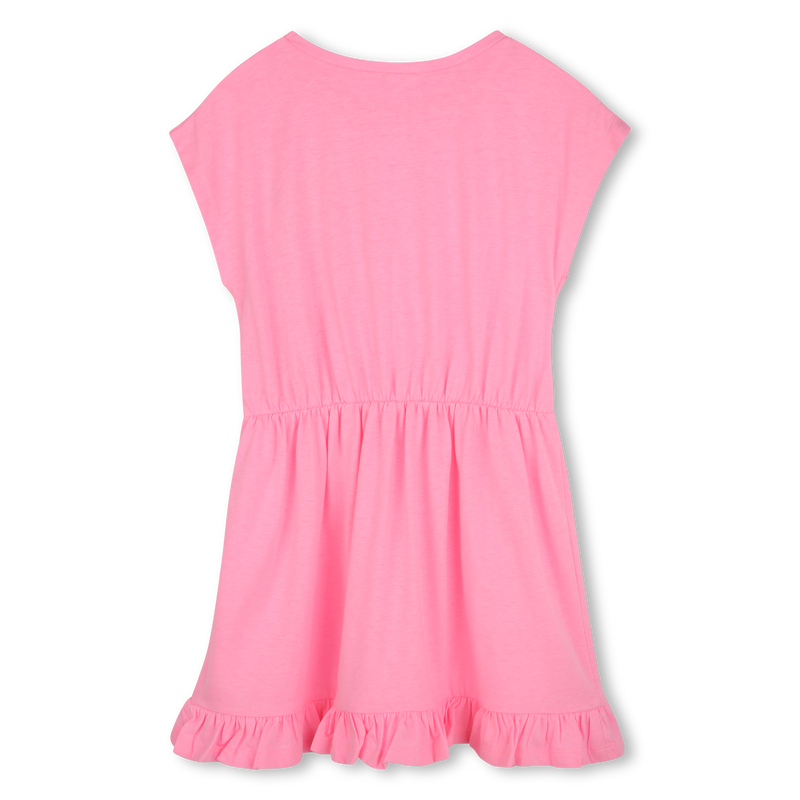 Billie Blush Girl's Pink Flared Printed Dress