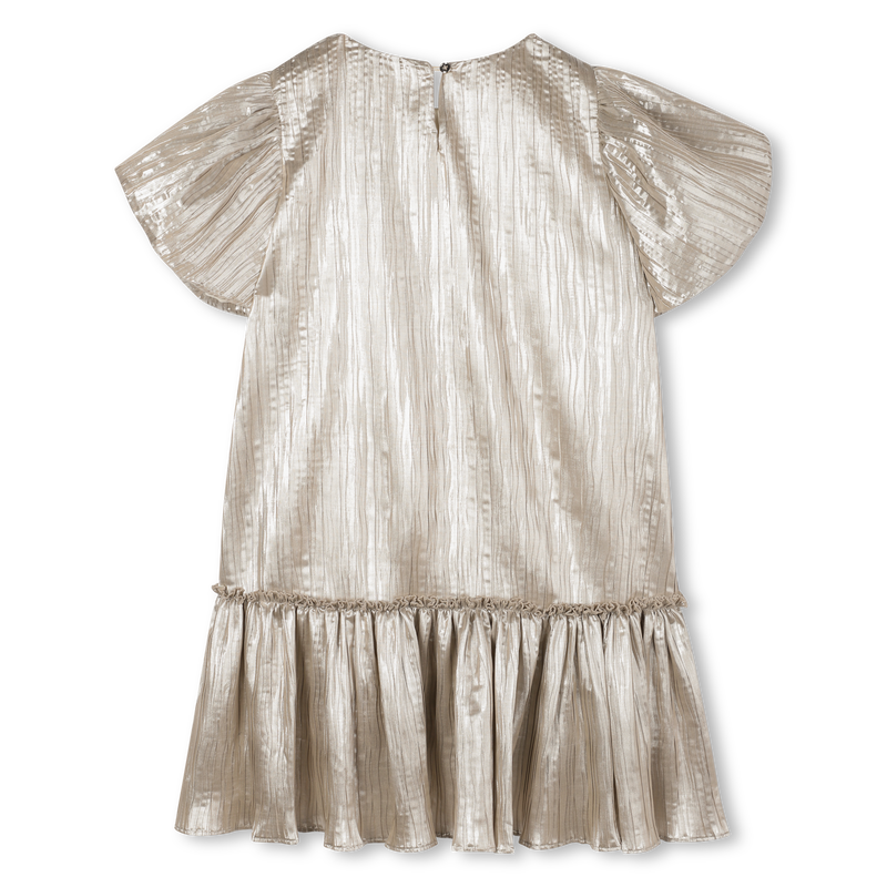 Billie Blush Girl's Gold Ballon Sleeve Dress
