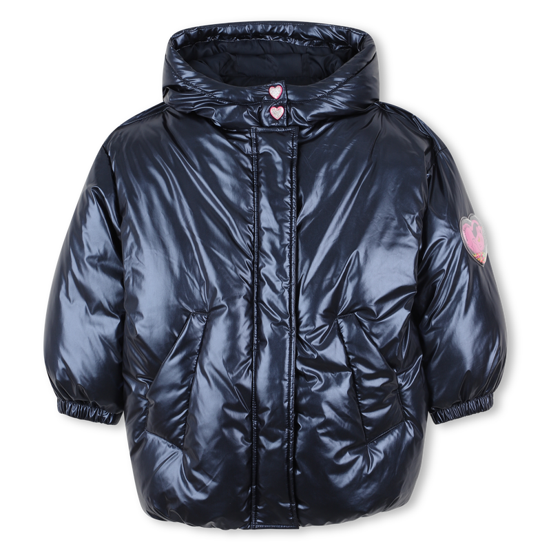 Billie Blush Girl's Navy Hooded Down Jacket