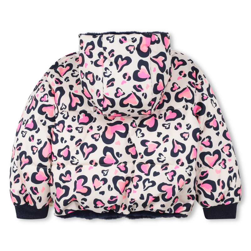Billie Blush Girl's Pink Leopard Print Reversible Coat