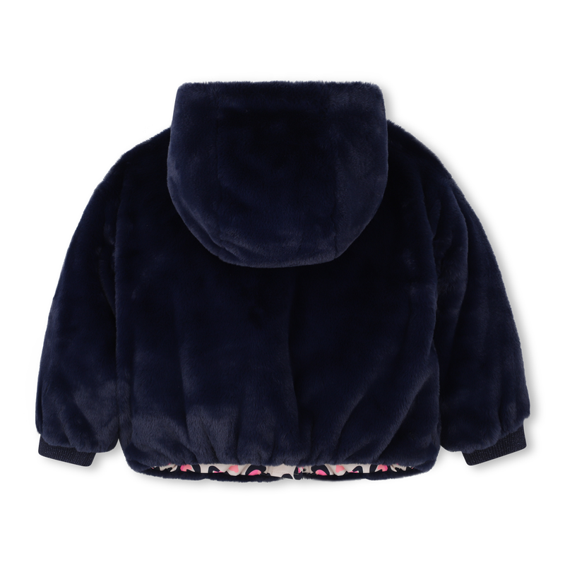 Billie Blush Girl's Pink Leopard Print Reversible Coat