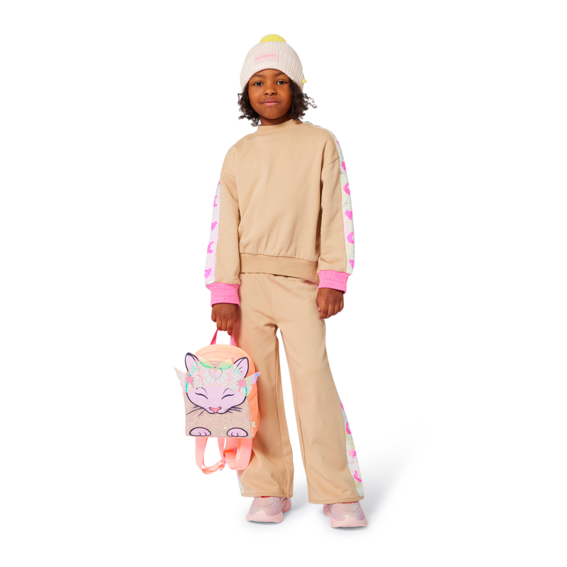 Billie Blush Girl's String Fleece Sweatshirt