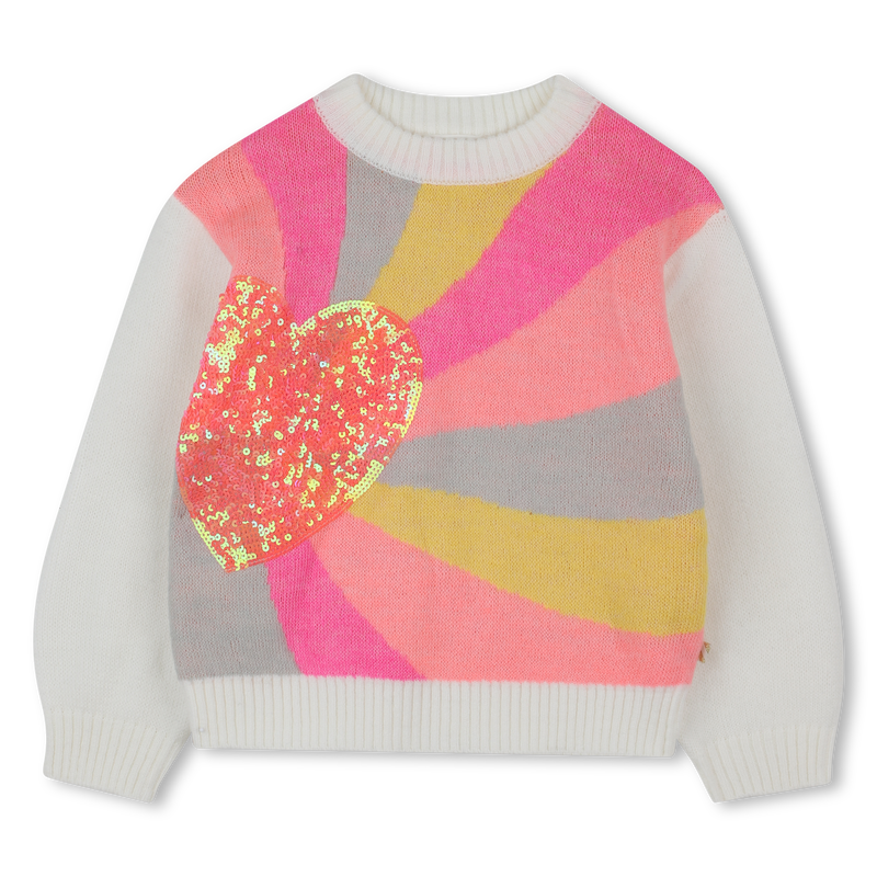 Billie Blush Girl's Ivory Knitted Sweatshirt