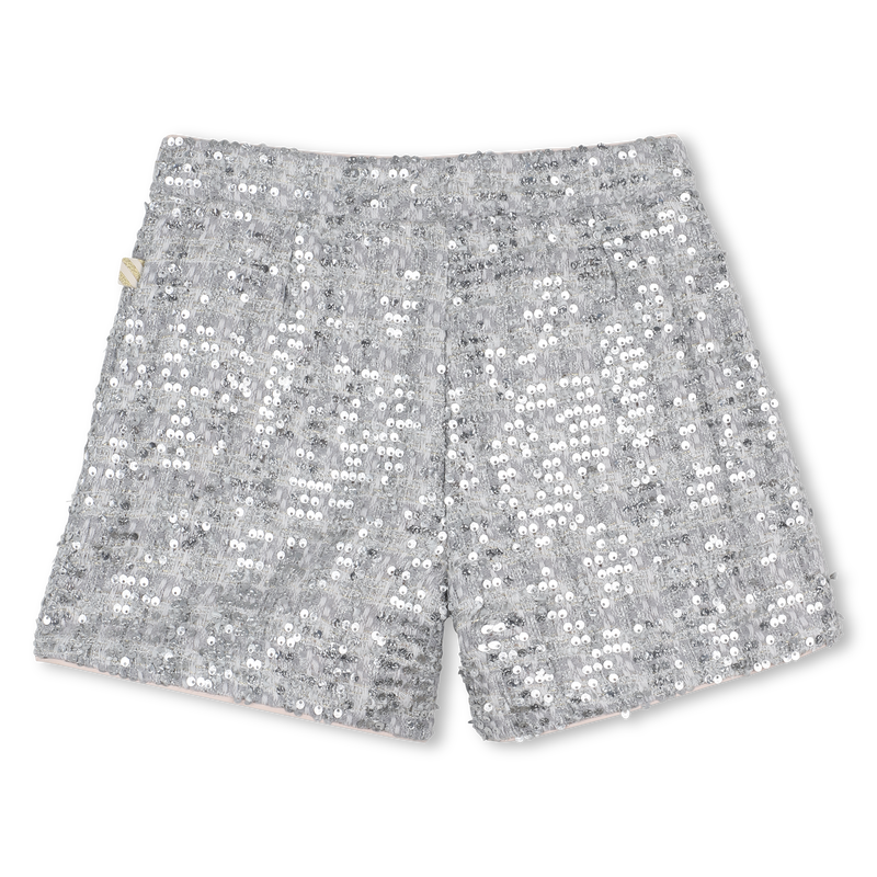 Billie Blush Girl's Silver Tweed Shorts