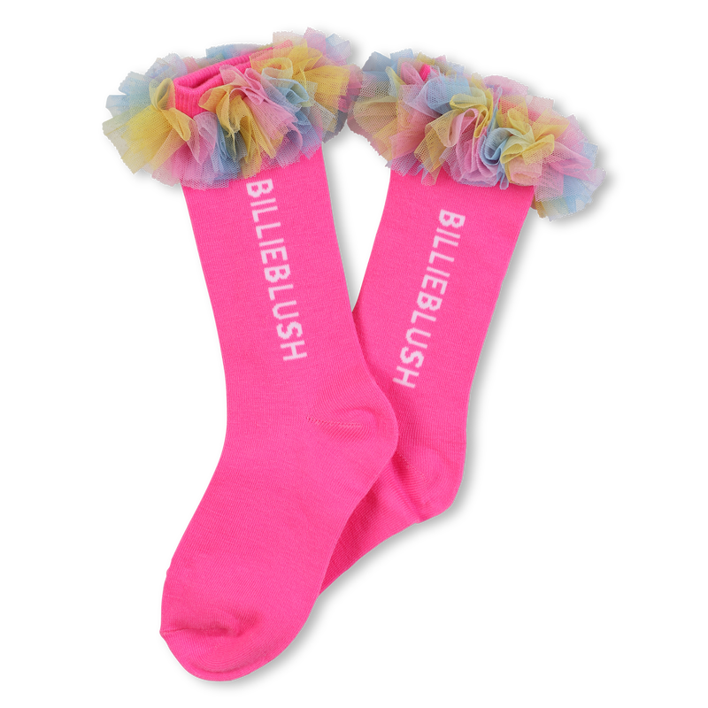 Billie Blush Girl's Pink Ruffle Socks