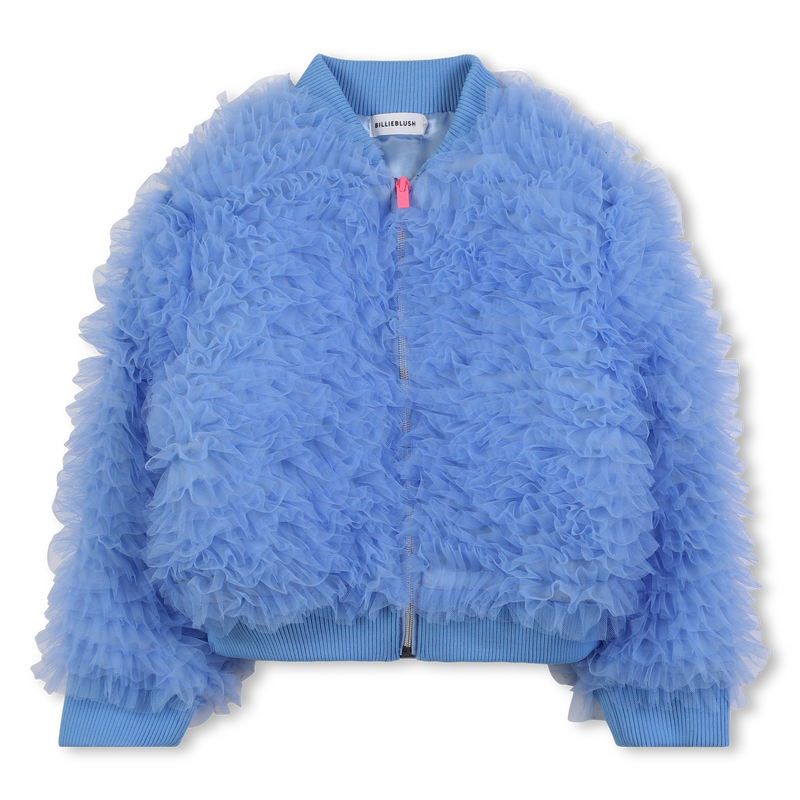 Billie Blush Girl's Pale Blue Ruffle Jacket