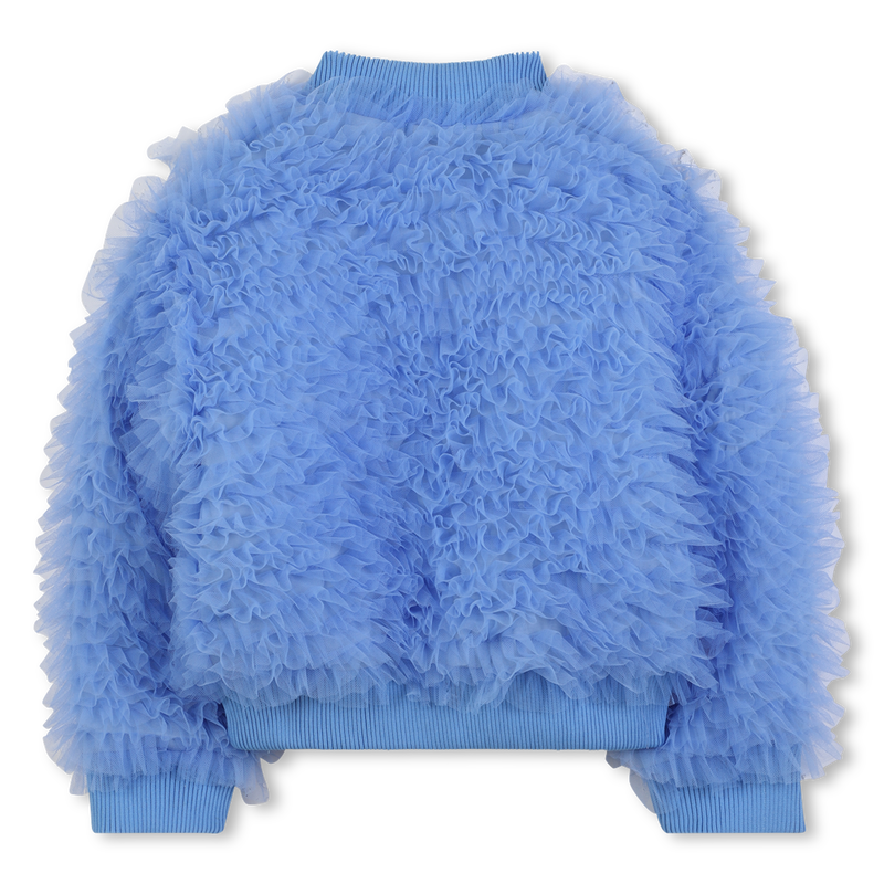 Billie Blush Girl's Pale Blue Ruffle Jacket