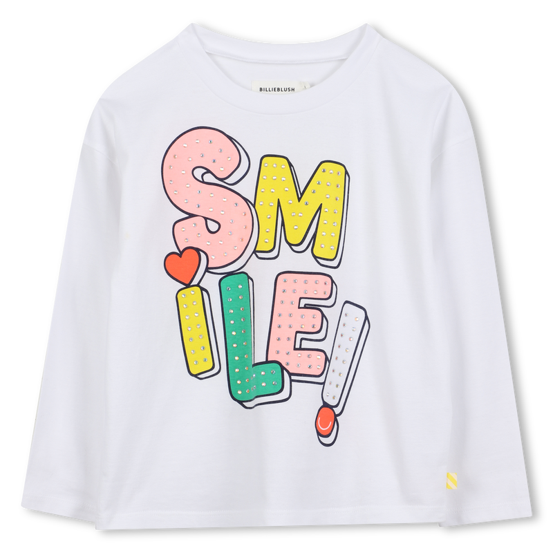 Billie Blush Girl's White Long Sleeved T-Shirt