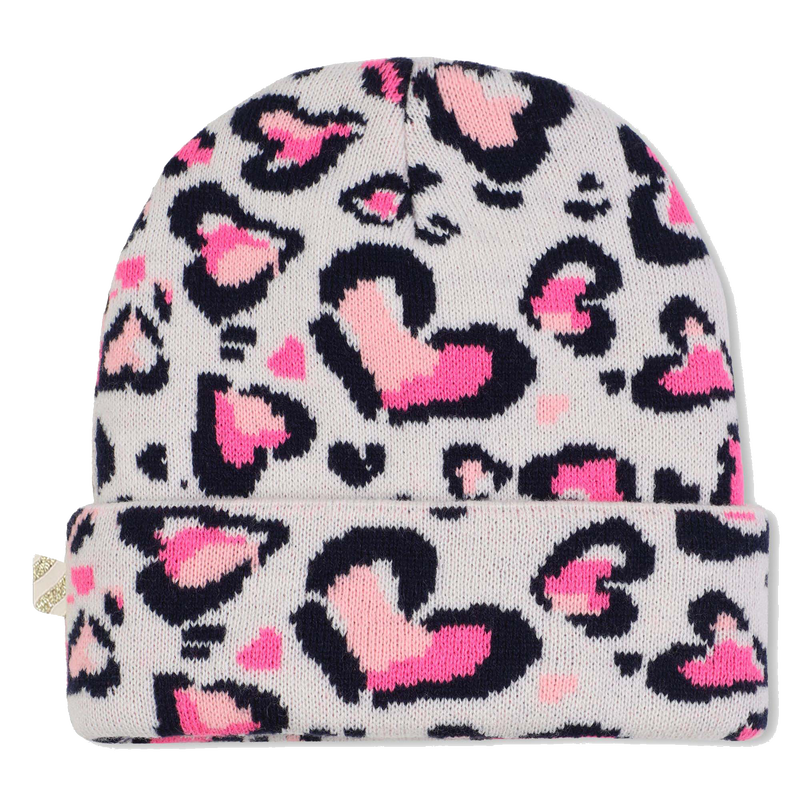 Billie Blush Girl's Pink Leopard Print Beanie