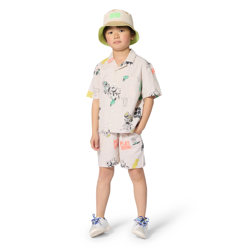 Billie Blush Boy's Ivory Printed Shirt