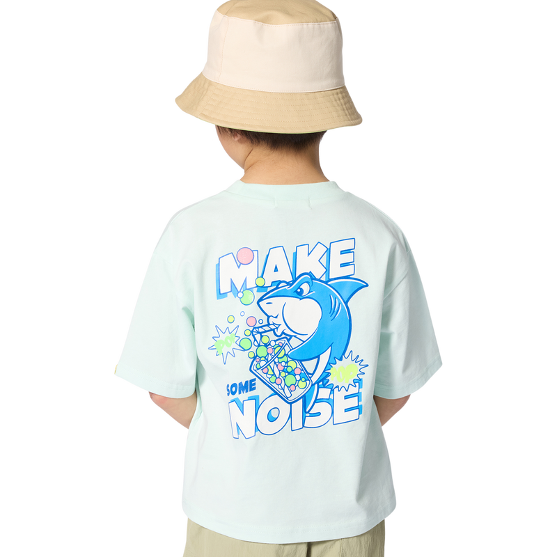 Billie Blush Boy's Sea Green Shark Graphic T-Shirt