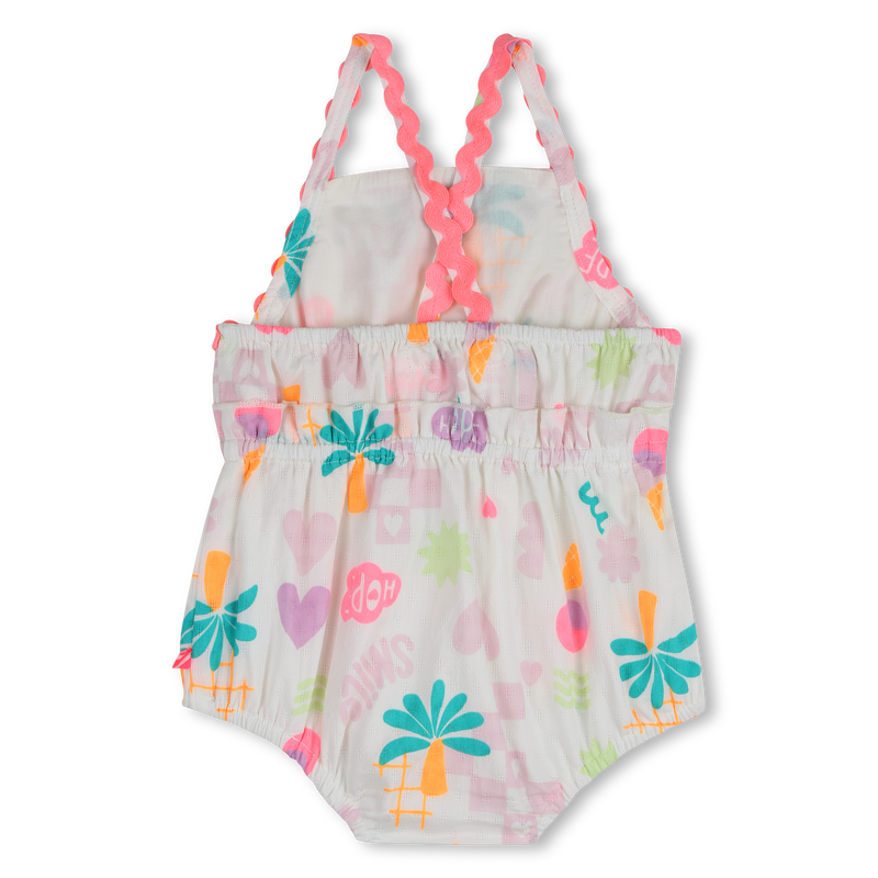 Billie Blush Baby Girl's Ivory Printed PLaysuit