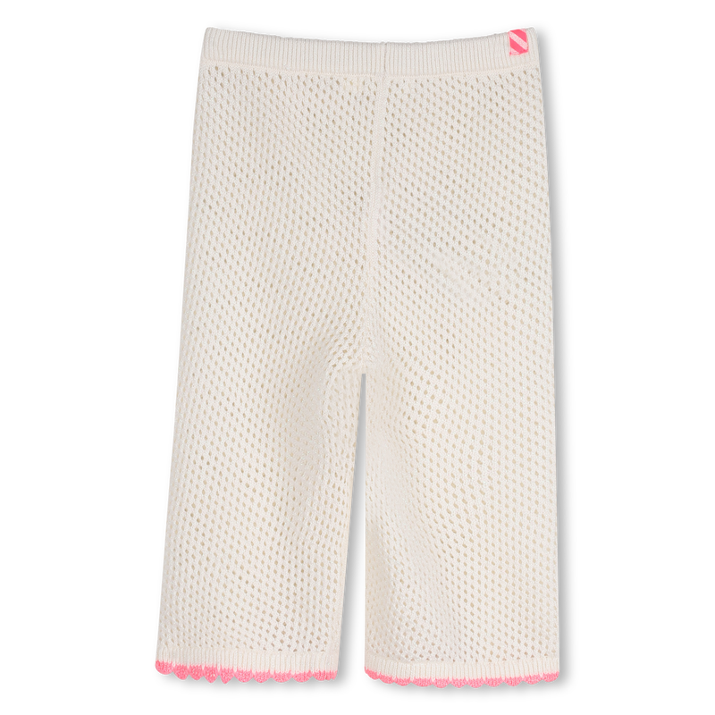 Billie Blush Girl's Ivory Wide Leg Corchet Trousers