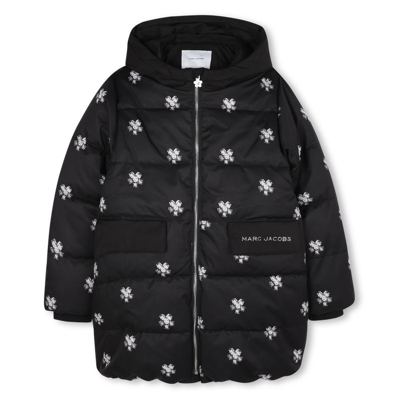 Marc Jacobs Girl's Black Long Hooded Puffer Coat
