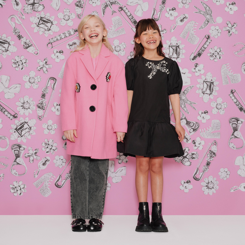 Marc Jacobs Girl's Pink Pea Coat