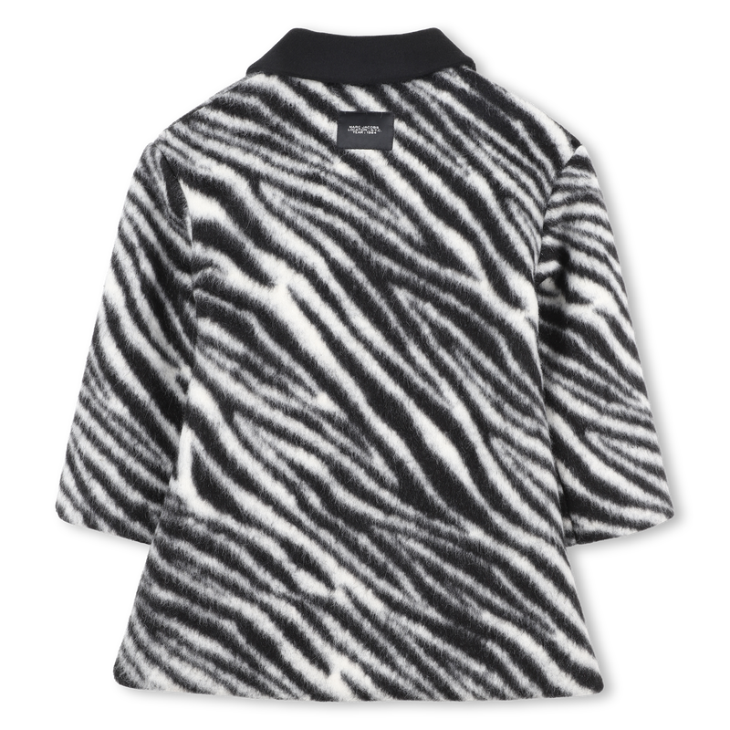 Marc Jacobs Girl's Black Zebra Long Coat