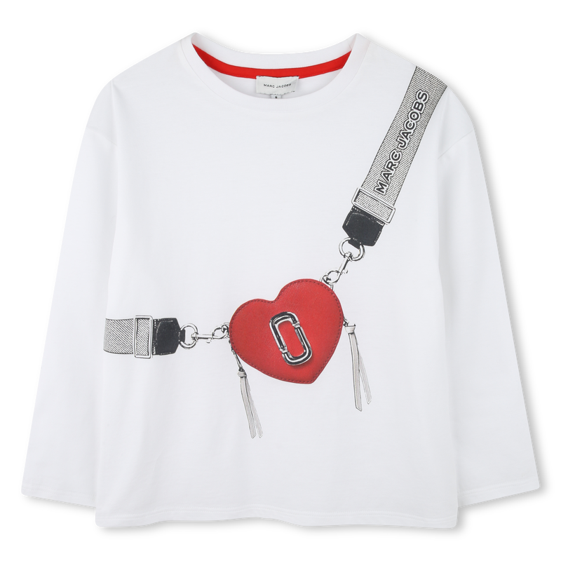 Marc Jacobs Girl's White Long Sleeve Bag Design T-Shirt