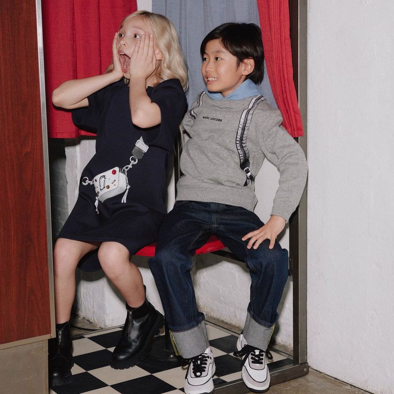 Marc Jacobs Girl's Navy Bag Design Dress