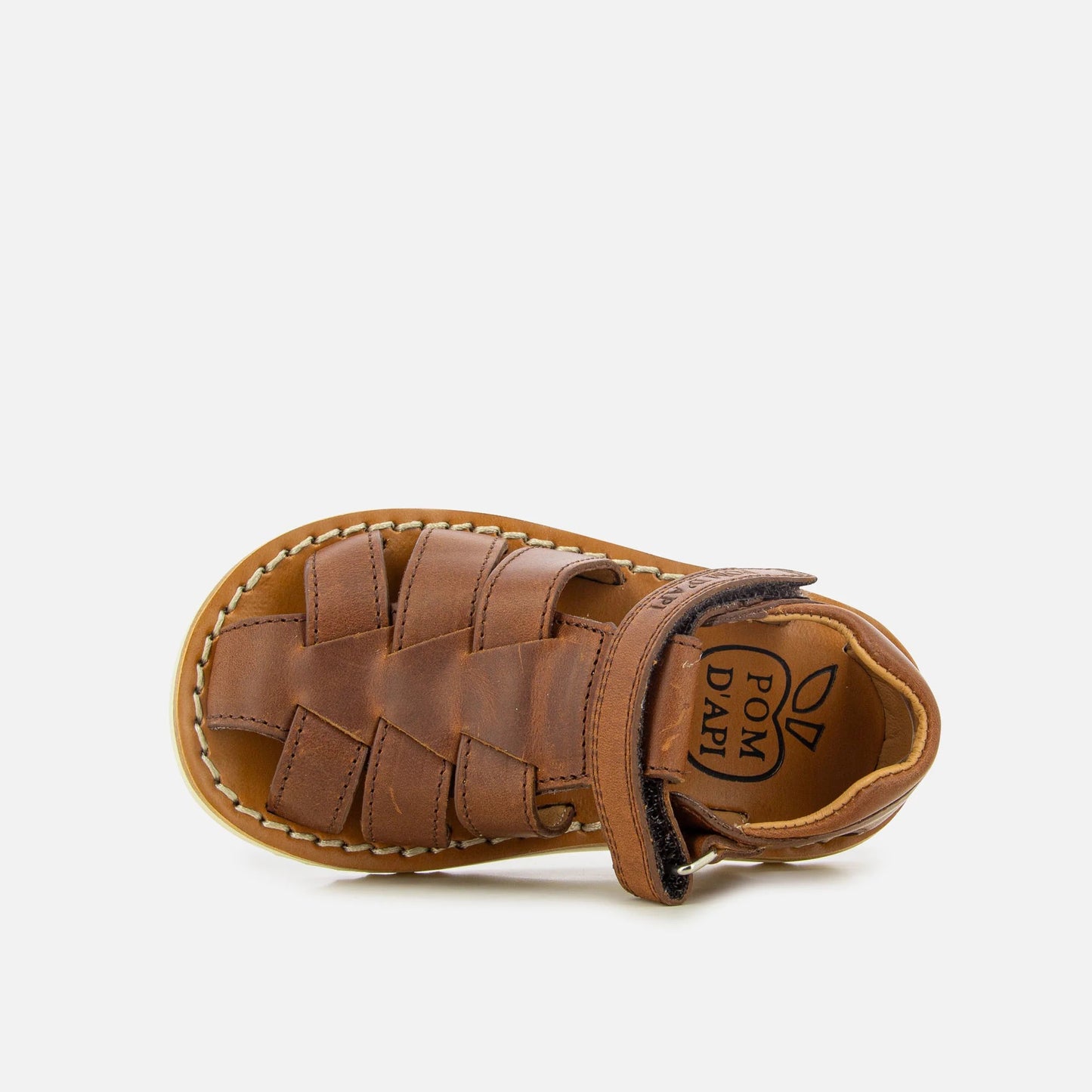 Pom D Api Boy's Camel Waff Papy Sandals