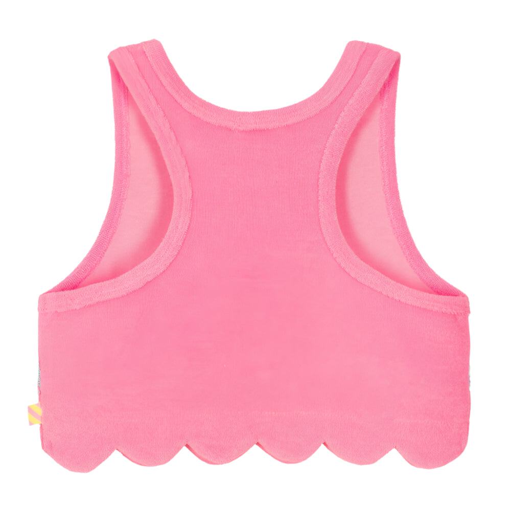 Billie Blush Girl's Pink Towelling Tank Top