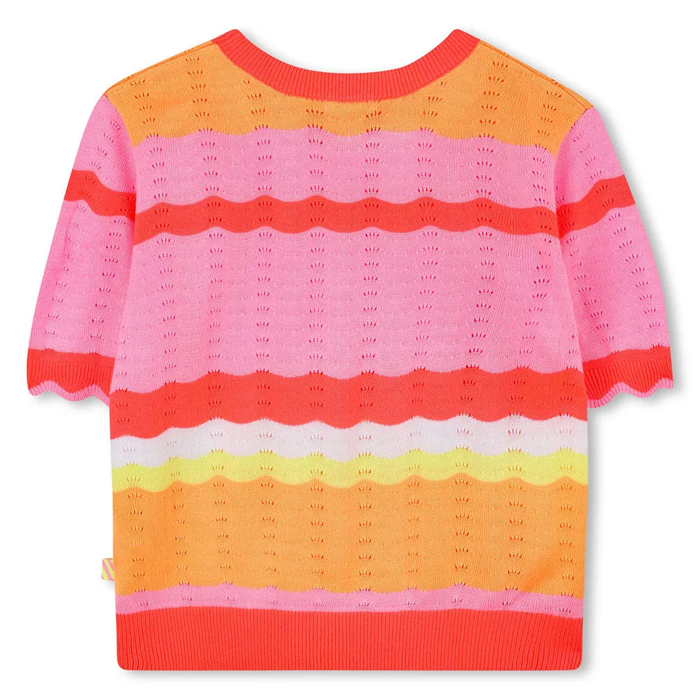 Billie Blush Girl's Coral Knitted T-Shirt