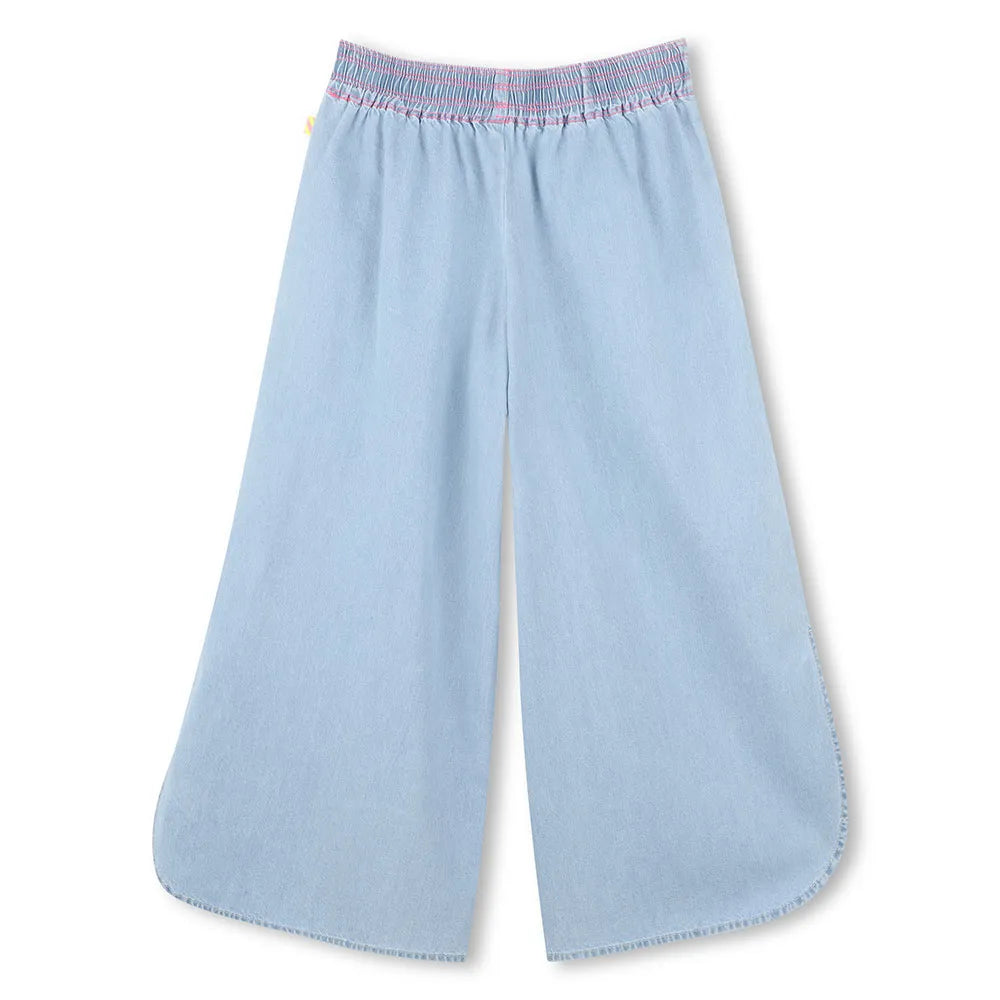 Billie Blush Girl's Bleached Denim Flared Pants