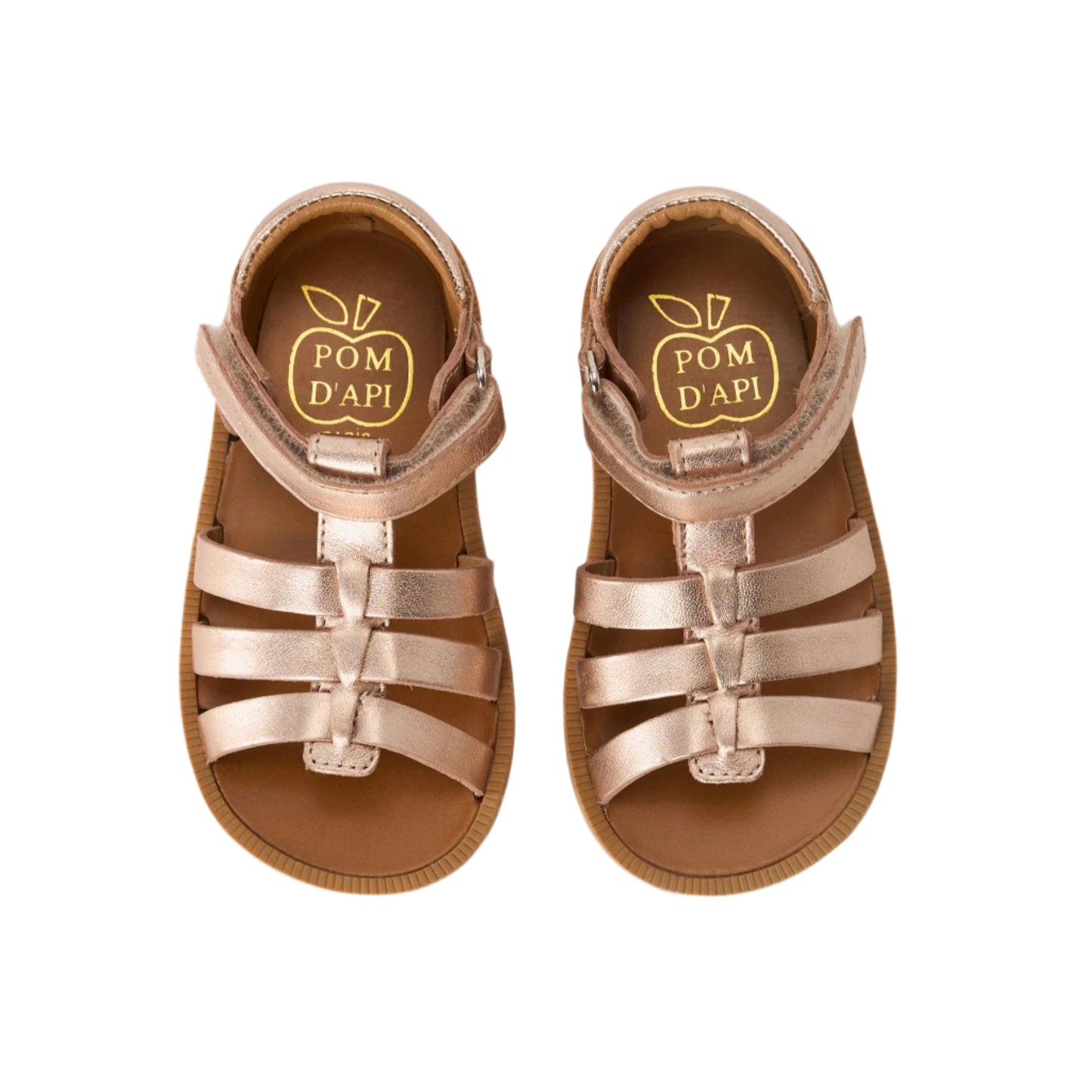 Pom D Api Baby Girl's Platinum Poppy Strap Sandals