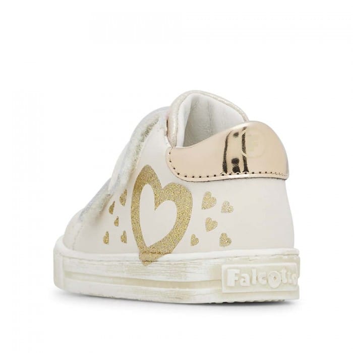 Falcotto Girl's White & Platinum Heart Cordis VI Trainers