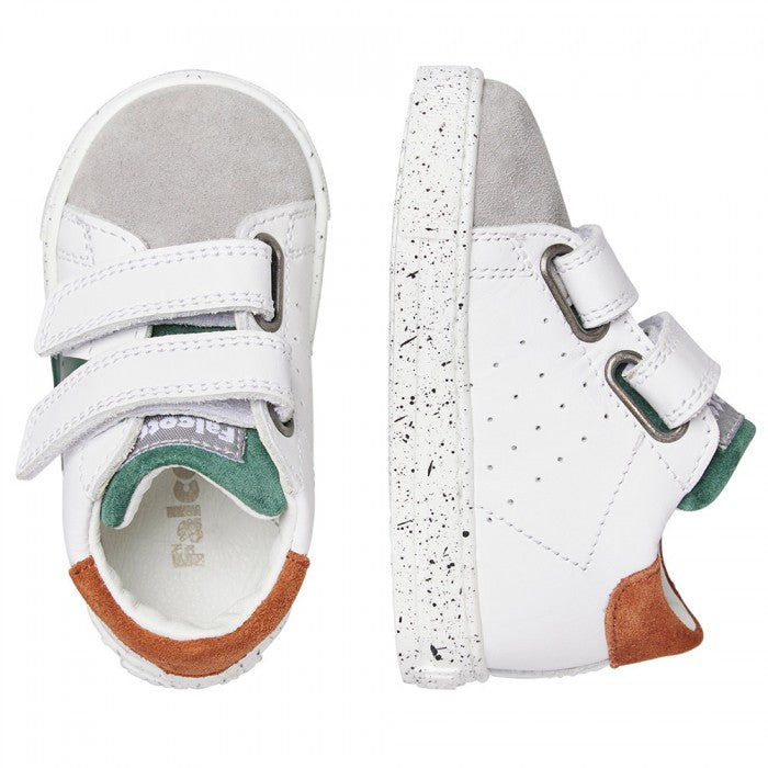 Falcotto Baby Boy's Grey & Orange Salazar Trainers