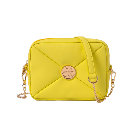 Abel&Lula Girl's Yellow Cushioned Logo Bag