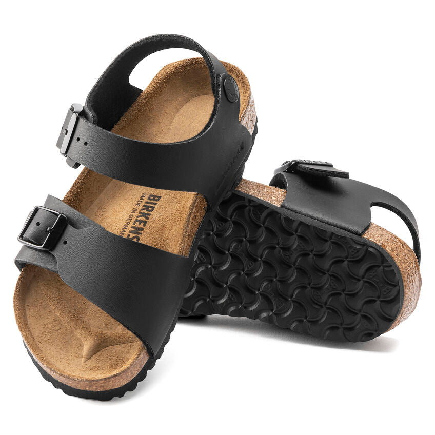 Birkenstock Boy's Black Leather New York Sandals