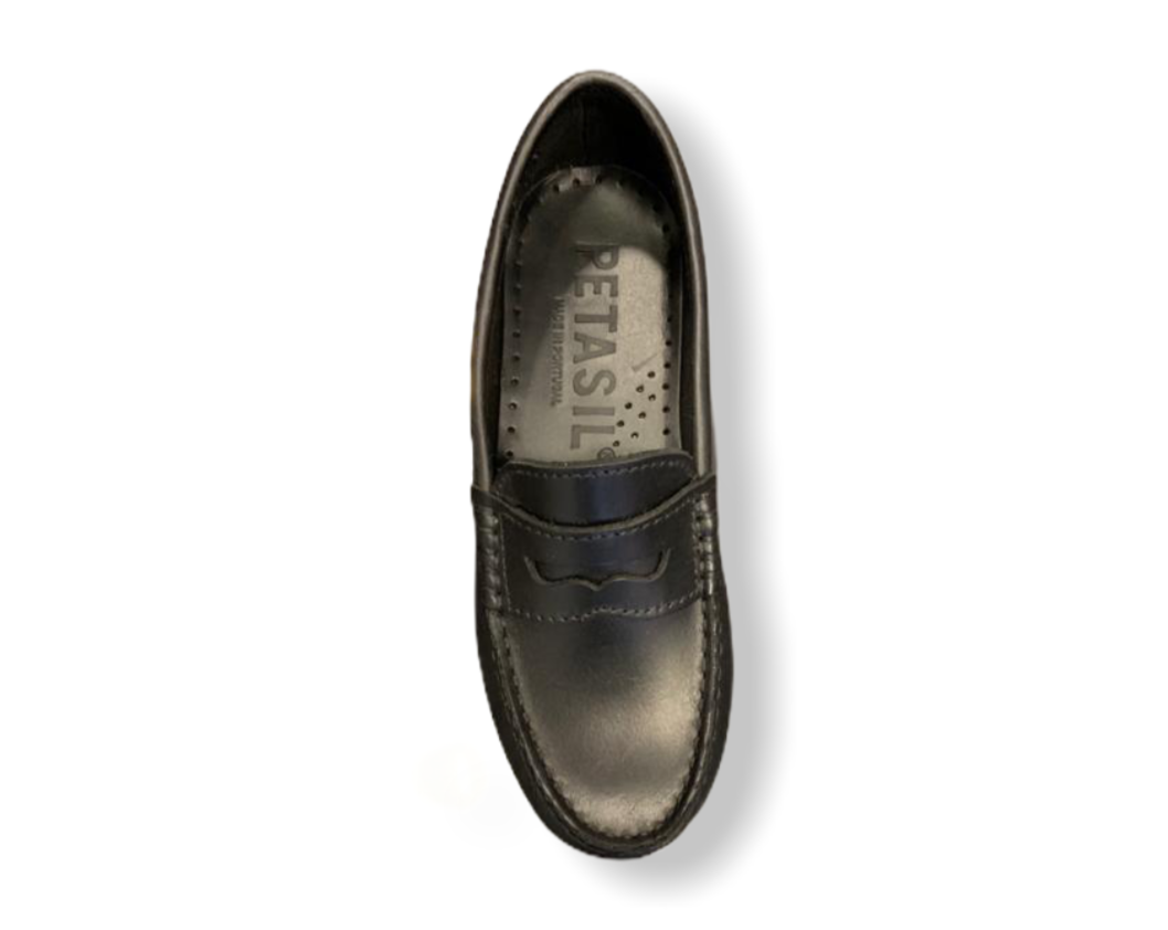 Petasil Hill Black Leather Loafer