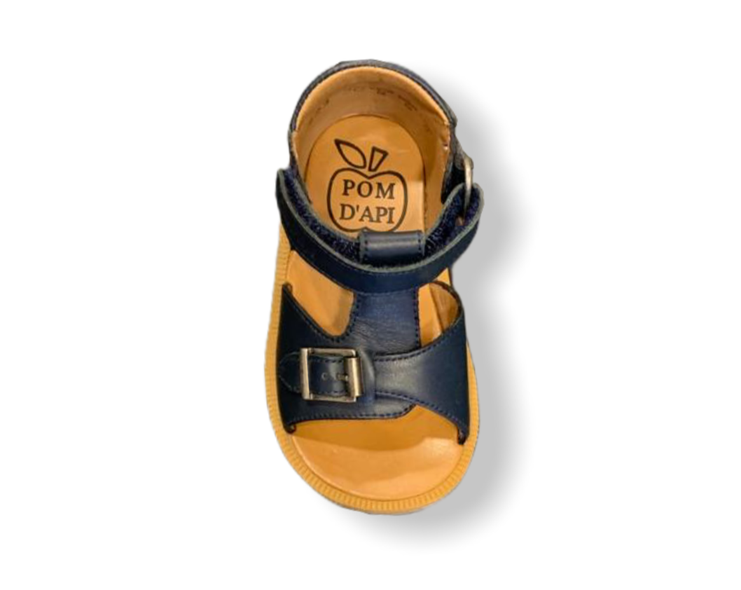 Pom D’api Poppy Easy Navy Leather Sandal