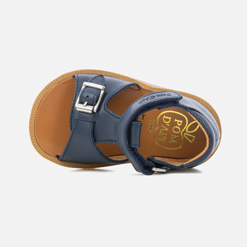Pom D Api Boy's Marine Leather Poppy Sandals