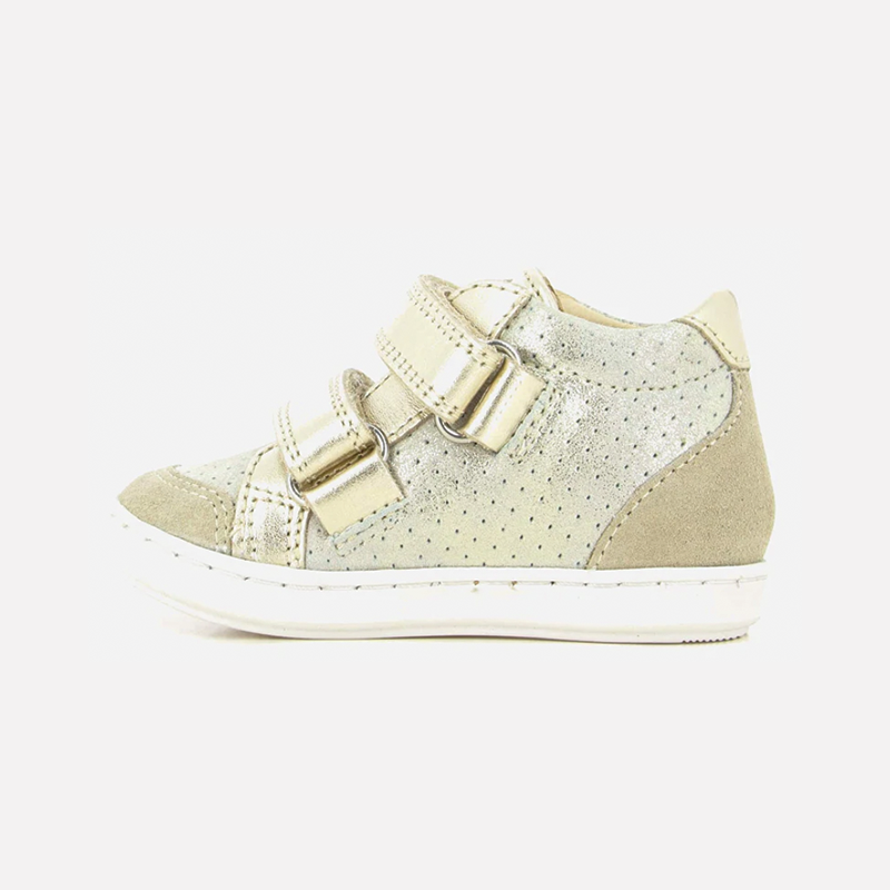 Pom D Api Girl's Platinum Bouba Scratch Arrow Trainers