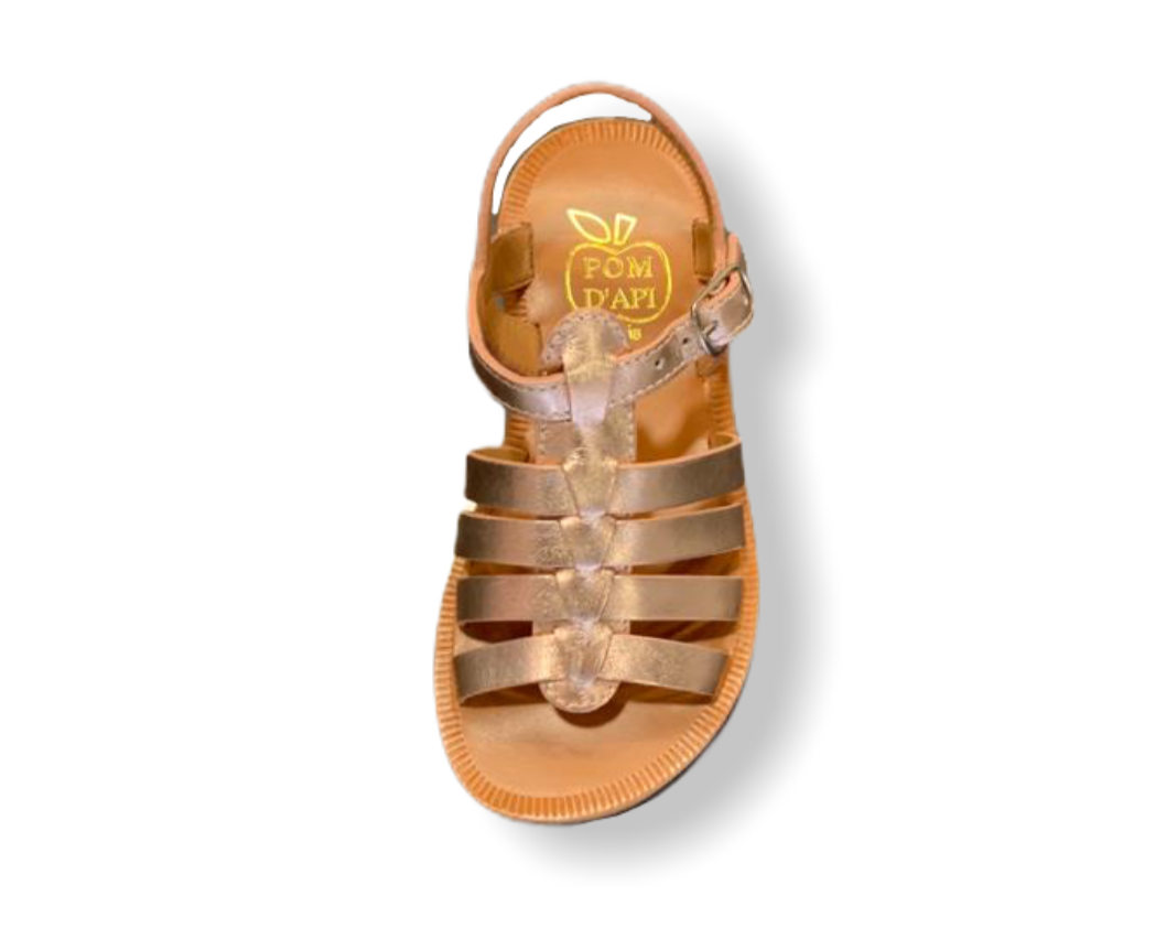 Pom D’api Plagette Strap Copper Leather Sandal