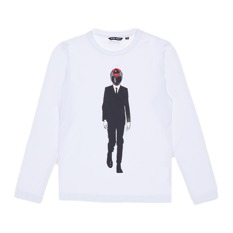 Antony Morato Boy's White 'Racer' Long-Sleeve T-Shirt