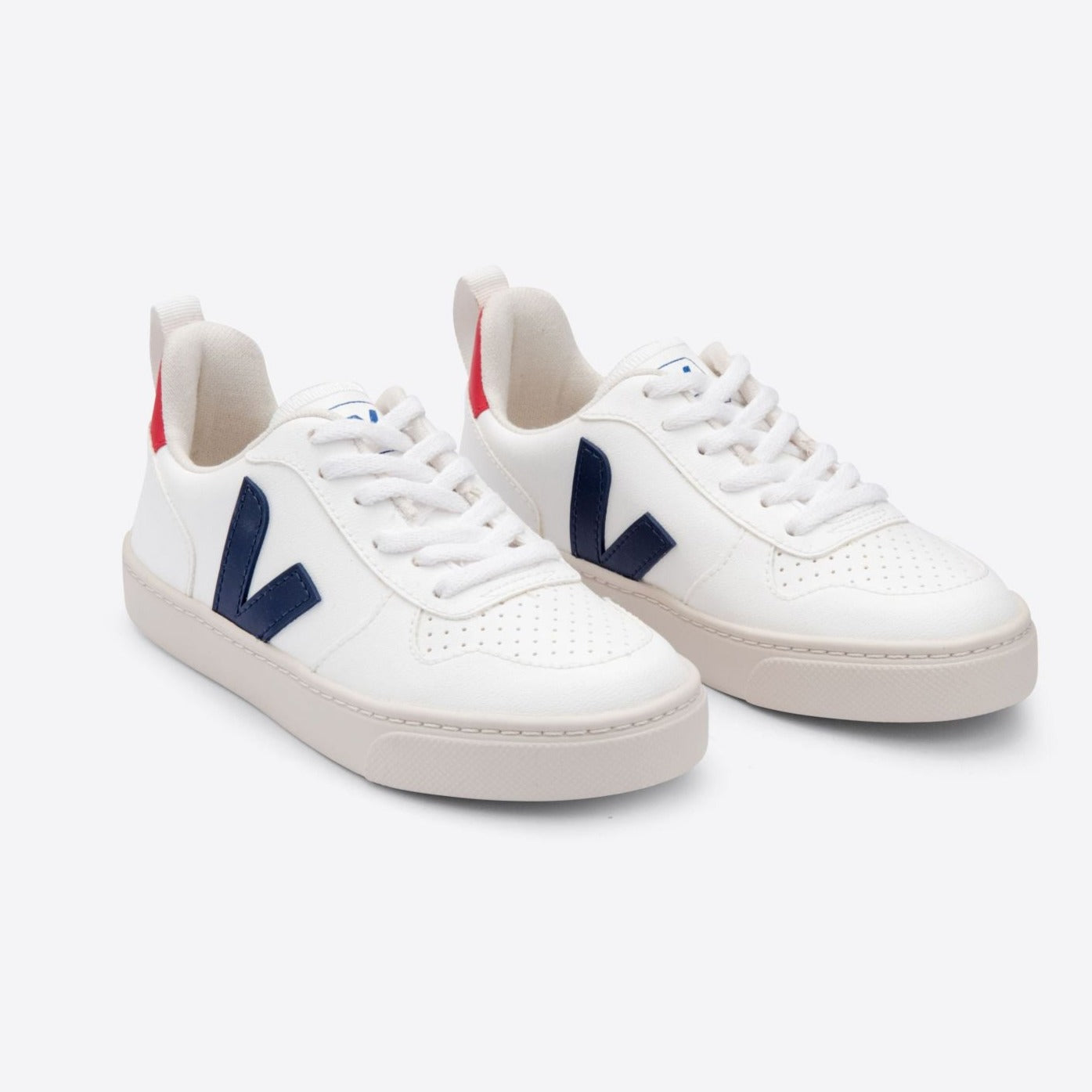 Veja Unisex V-10 Laces CWL White Cobalt Pekin Trainers