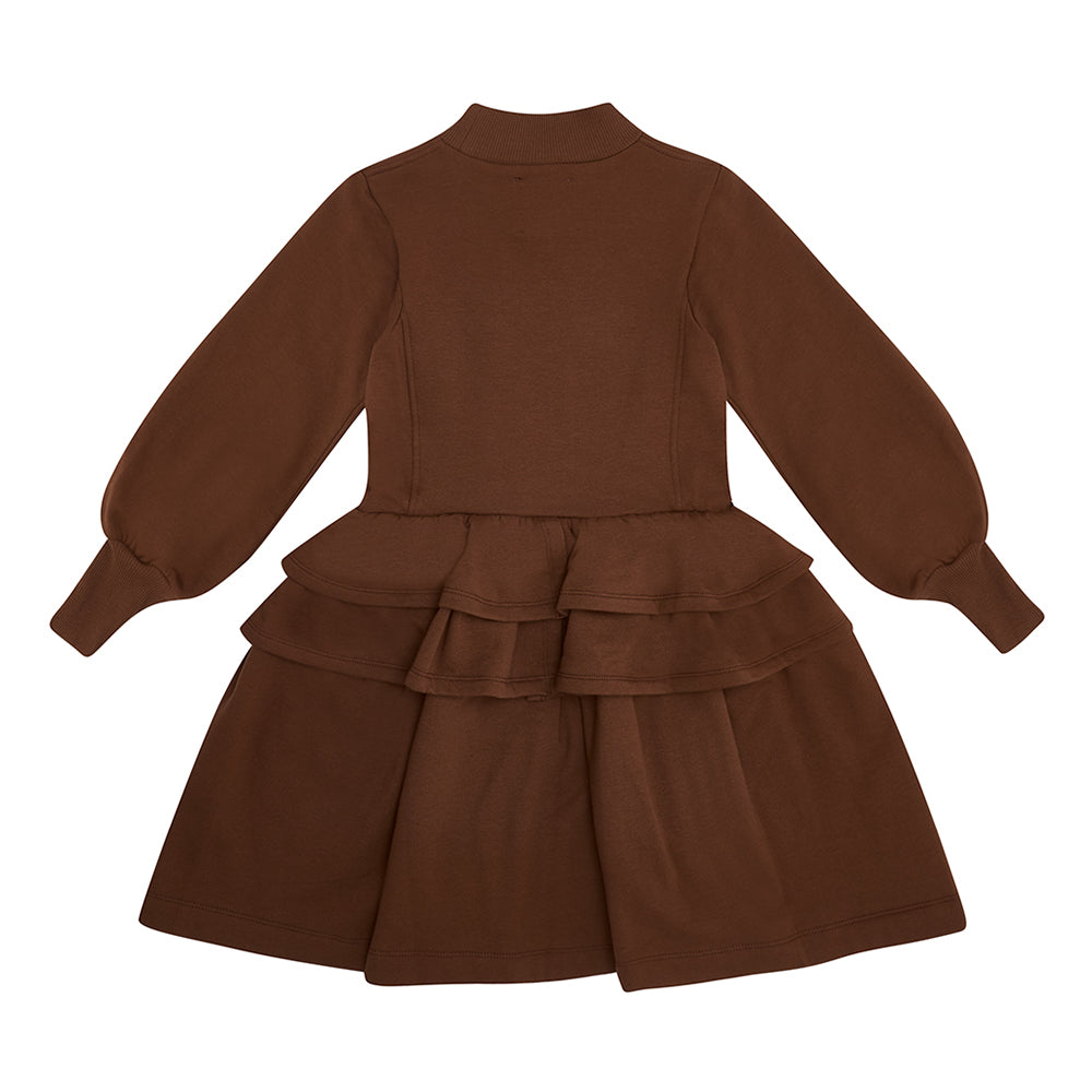 The Middle Daughter Girl's Brown 'Don't Look Back' Dress