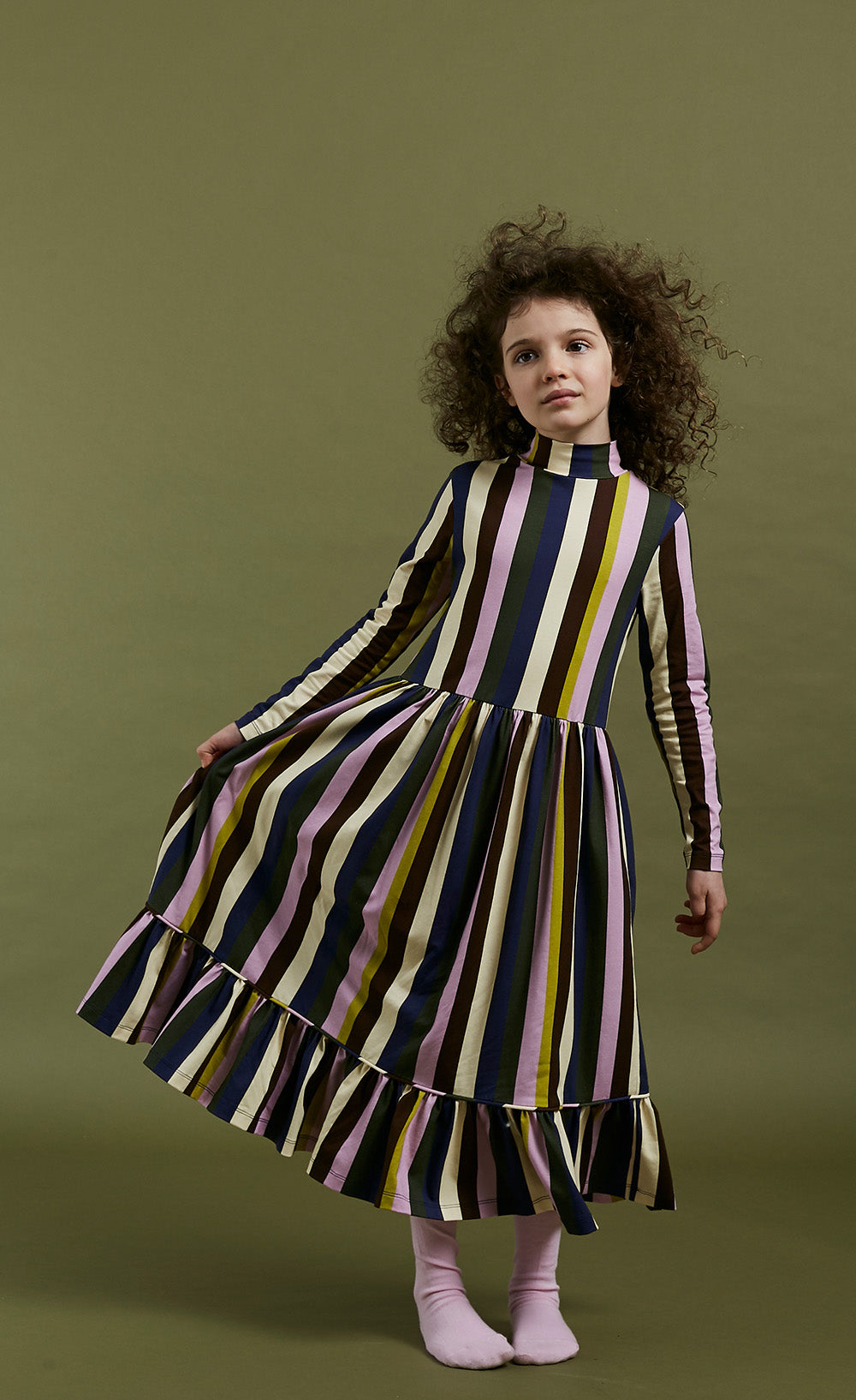 The Middle Daughter Girl's Multi-Stripe 'Everything But The Girl' Dress