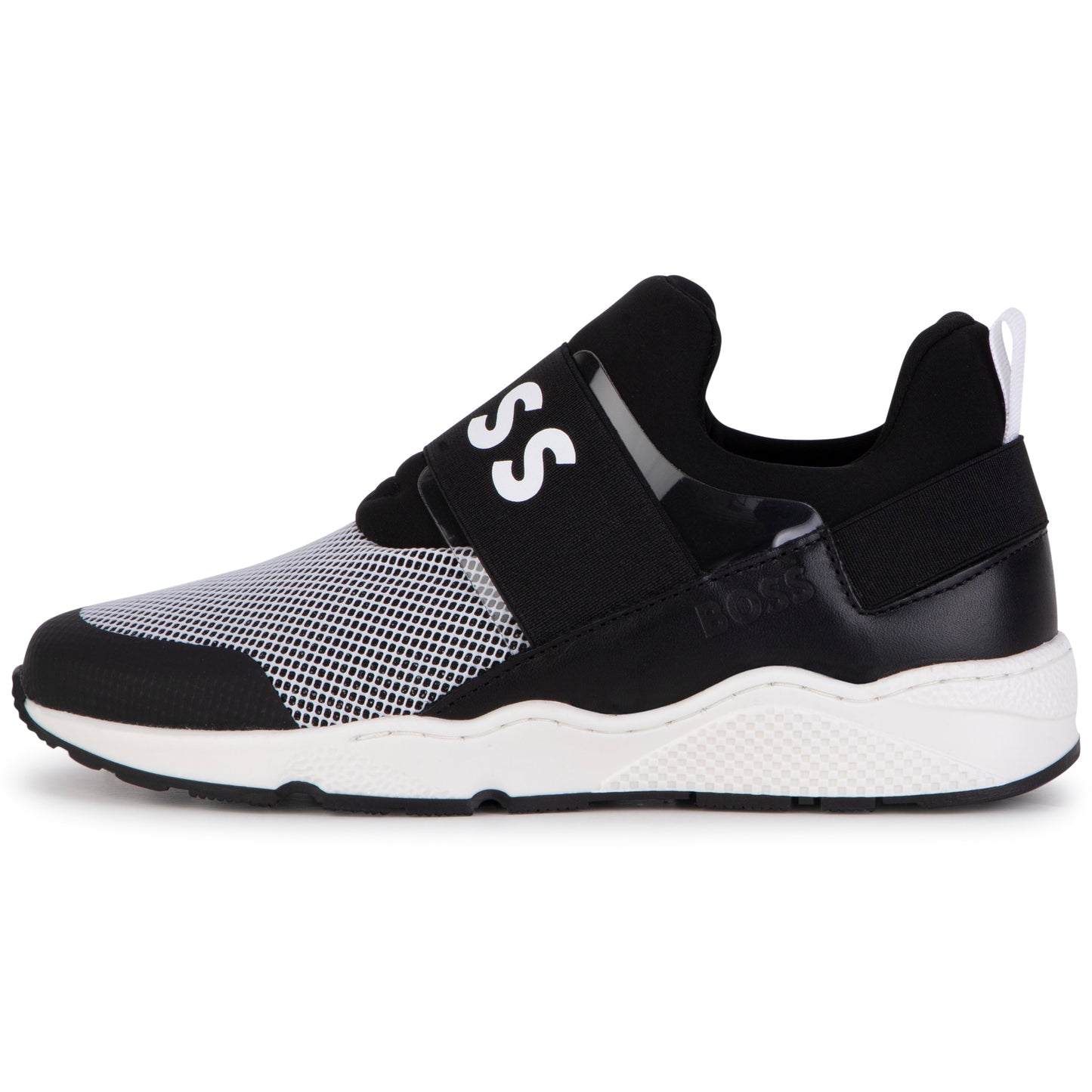 Hugo Boss Boy's Black Elasticated Trainers