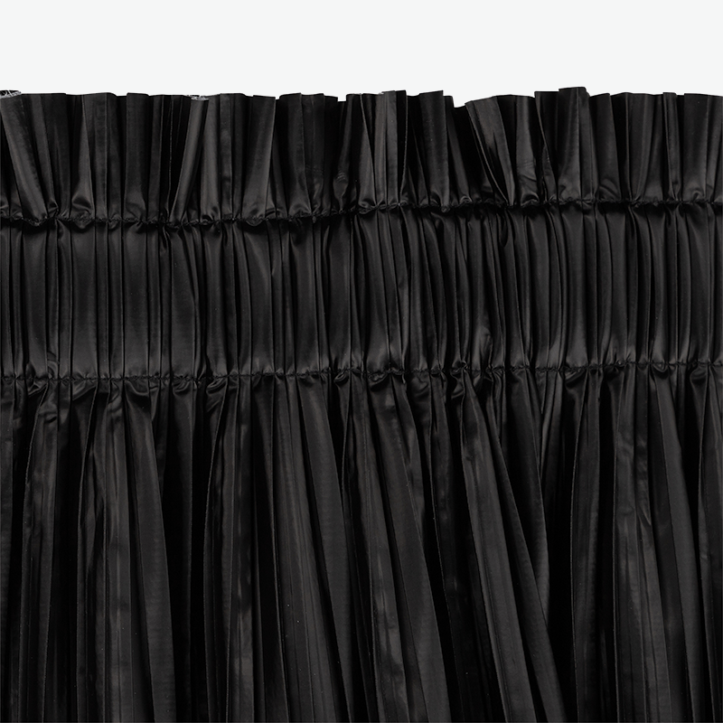 DKNY Black Latex-Feel Pleated Skirt