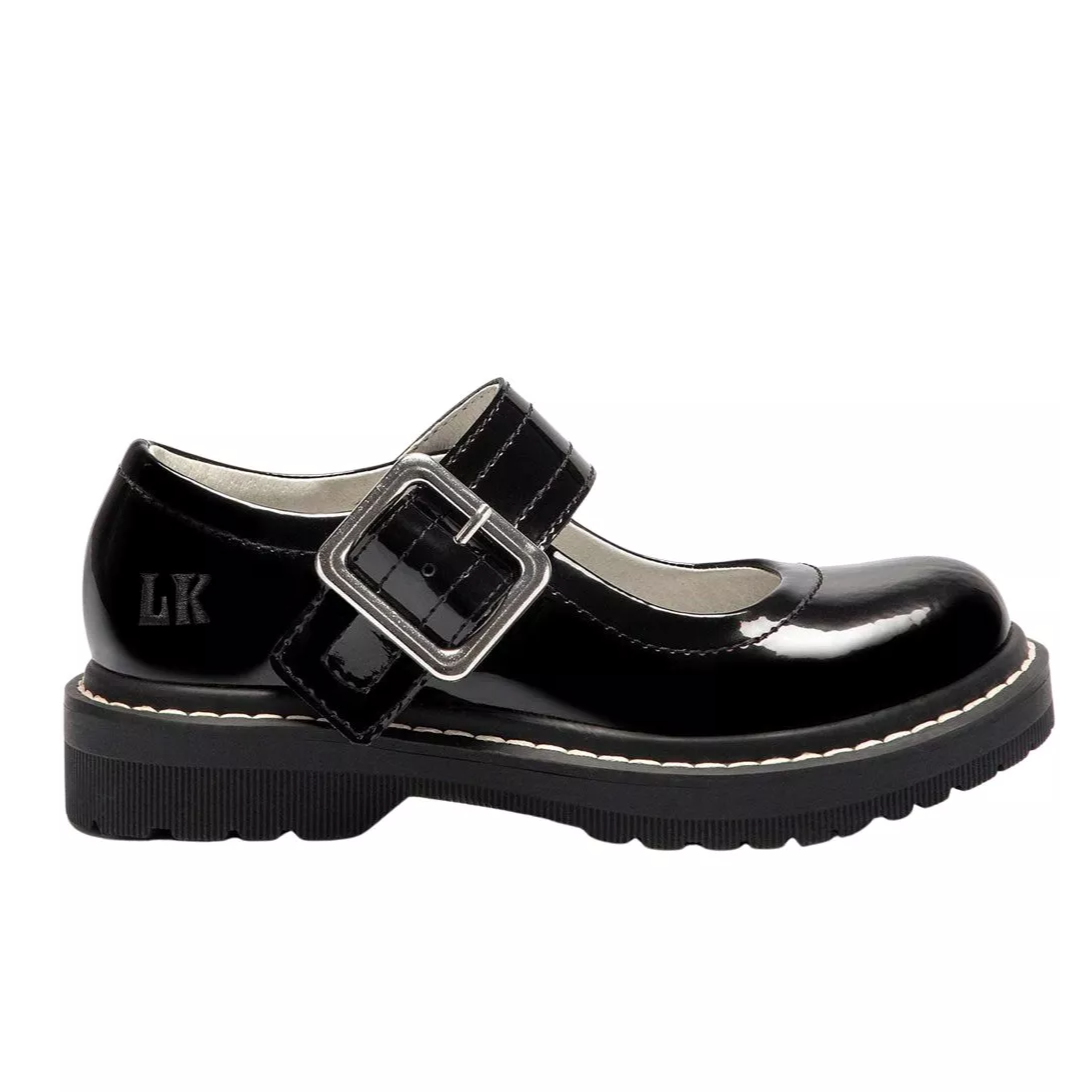 Lelli Kelly Girl s Nora Black Patent School Shoes Vanilla Junior