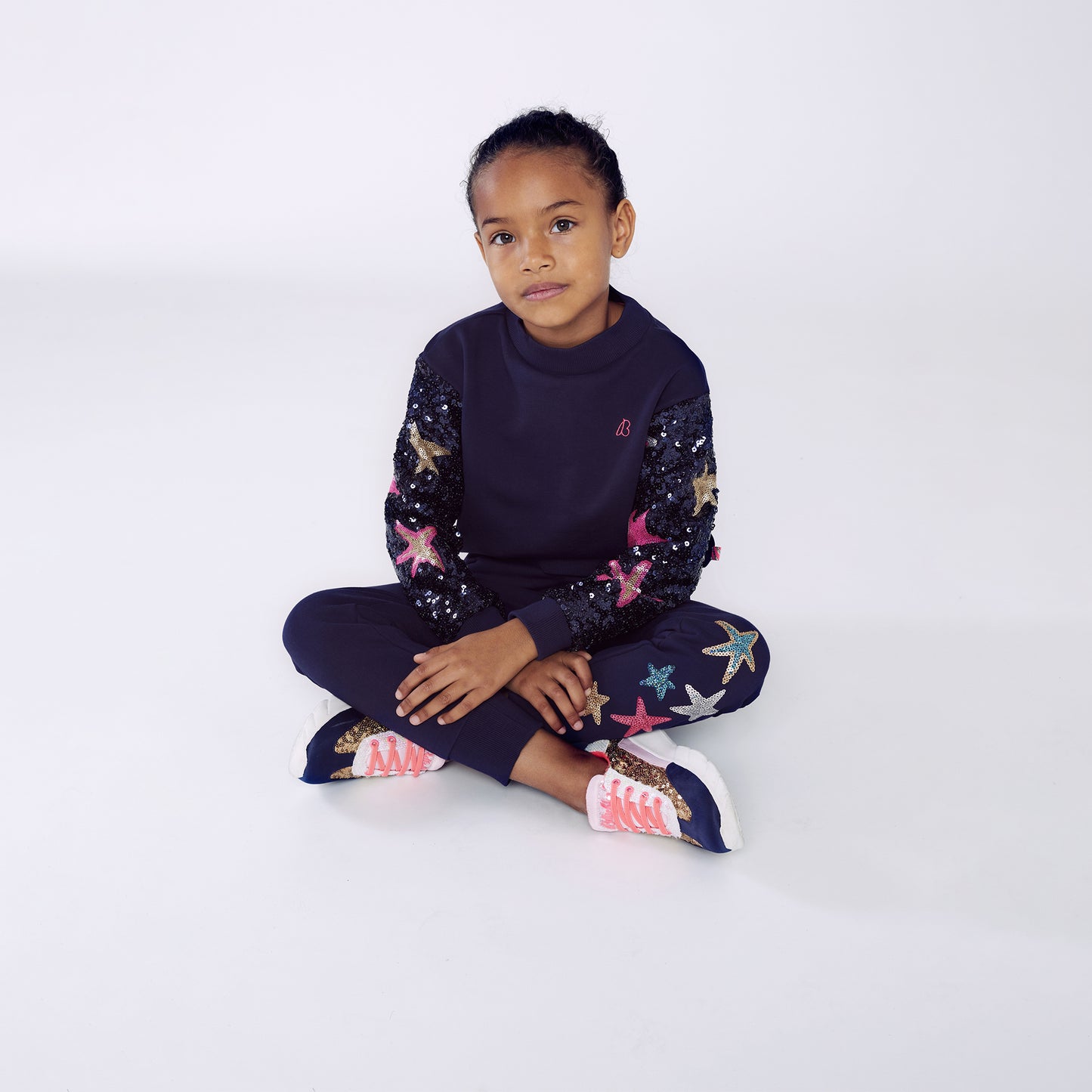 Billie Blush Girl's Navy Fleece Jogging Bottoms