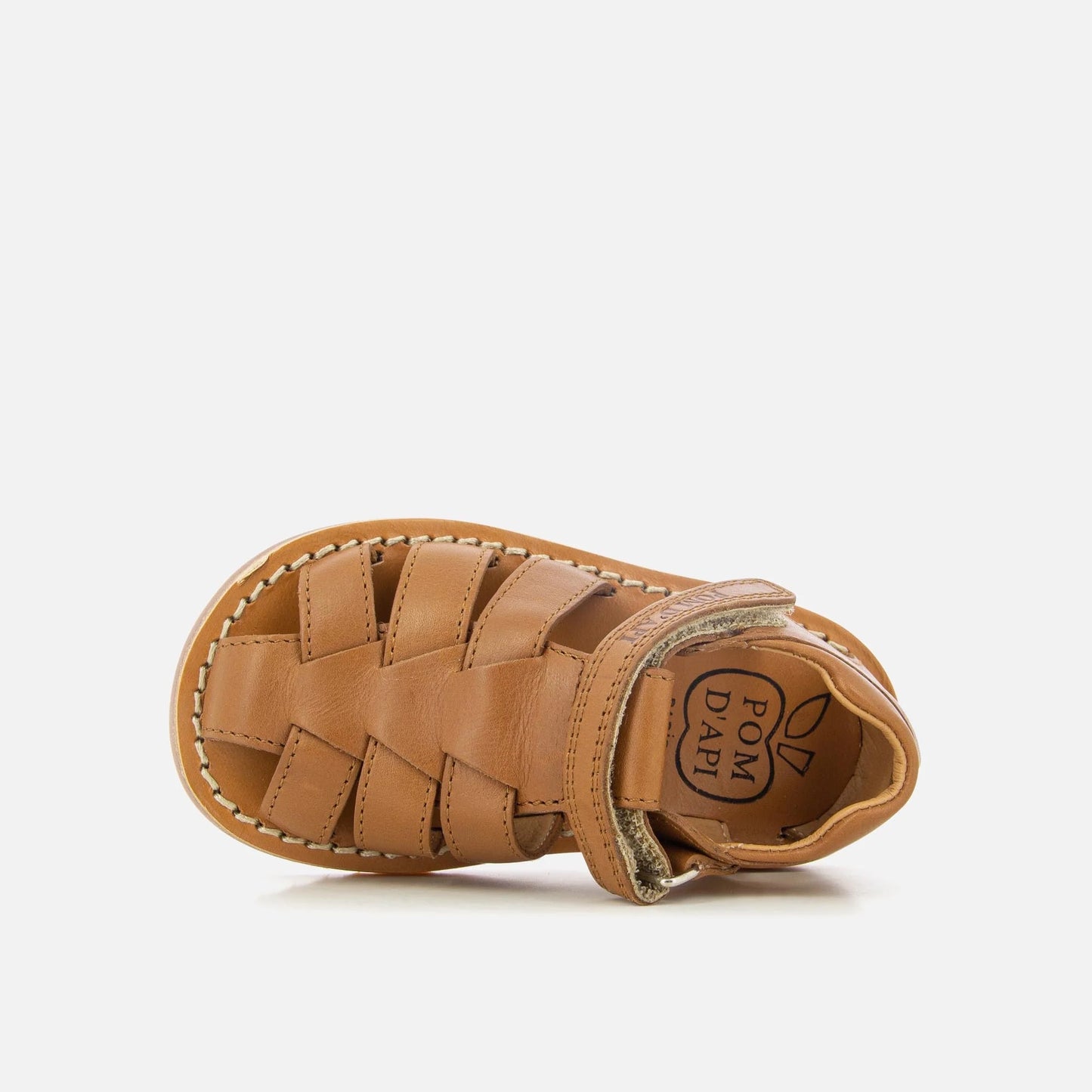 Pom D Api Boy's Camel Waff Papy Sandals