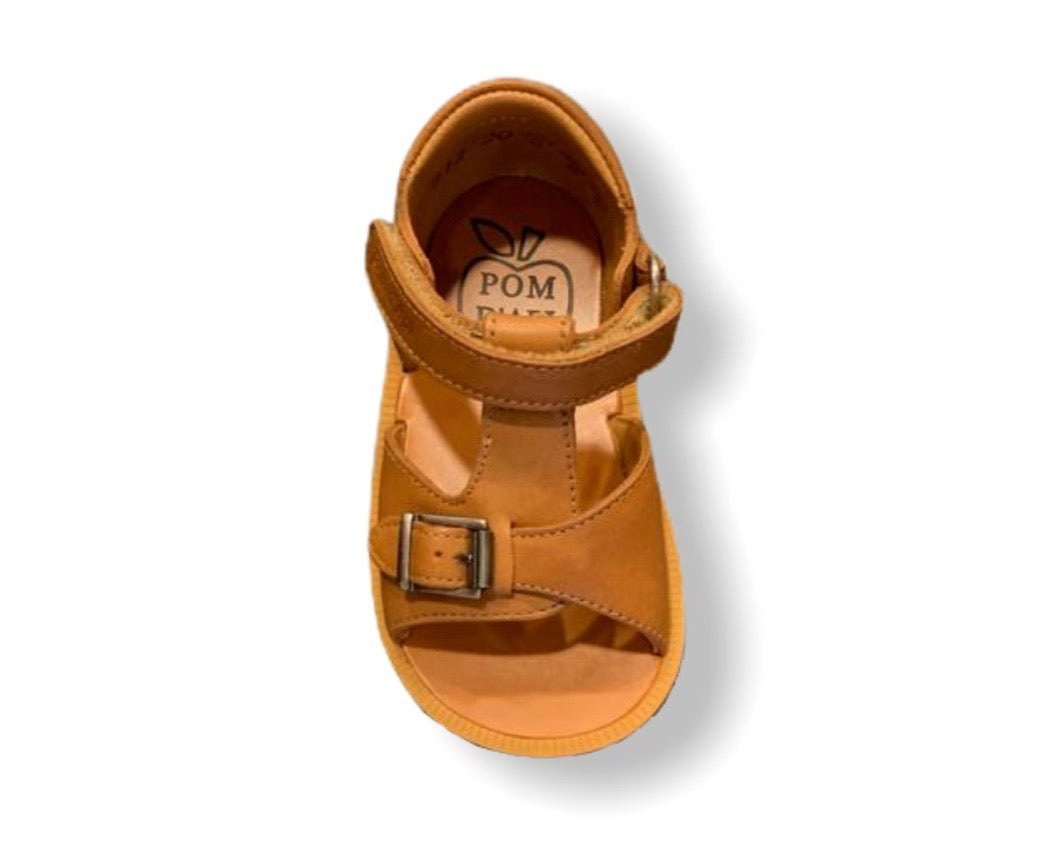 Pom D’api Poppy Easy Camel Leather Sandal