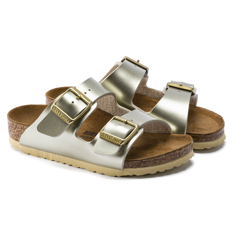 Birkenstock Girl's Metallic Gold Arizona Sandals