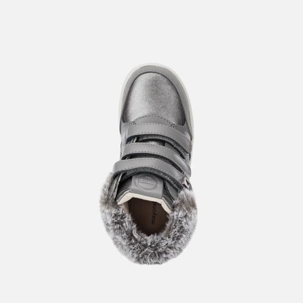 Mayoral Girl's Graphite Fur Detail Boots