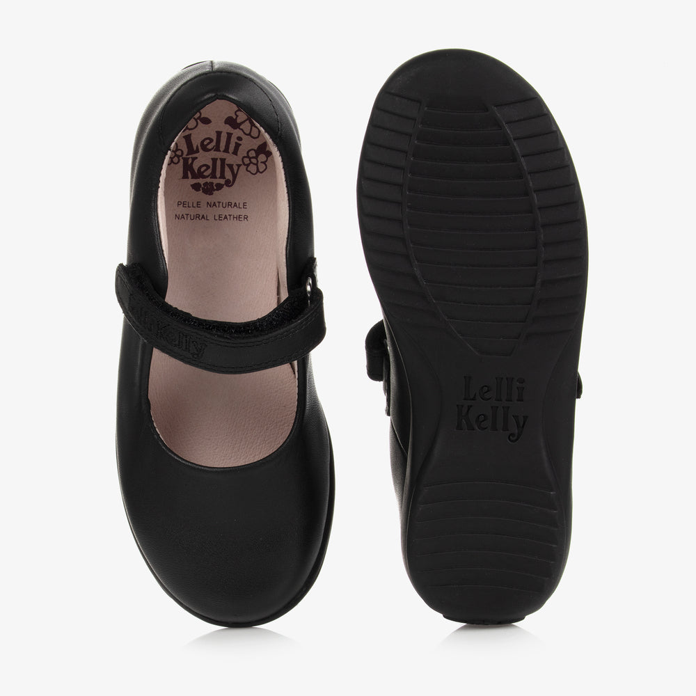 Lelli Kelly Girl's 'Classic' Black Leather School Shoes (F Fitting)