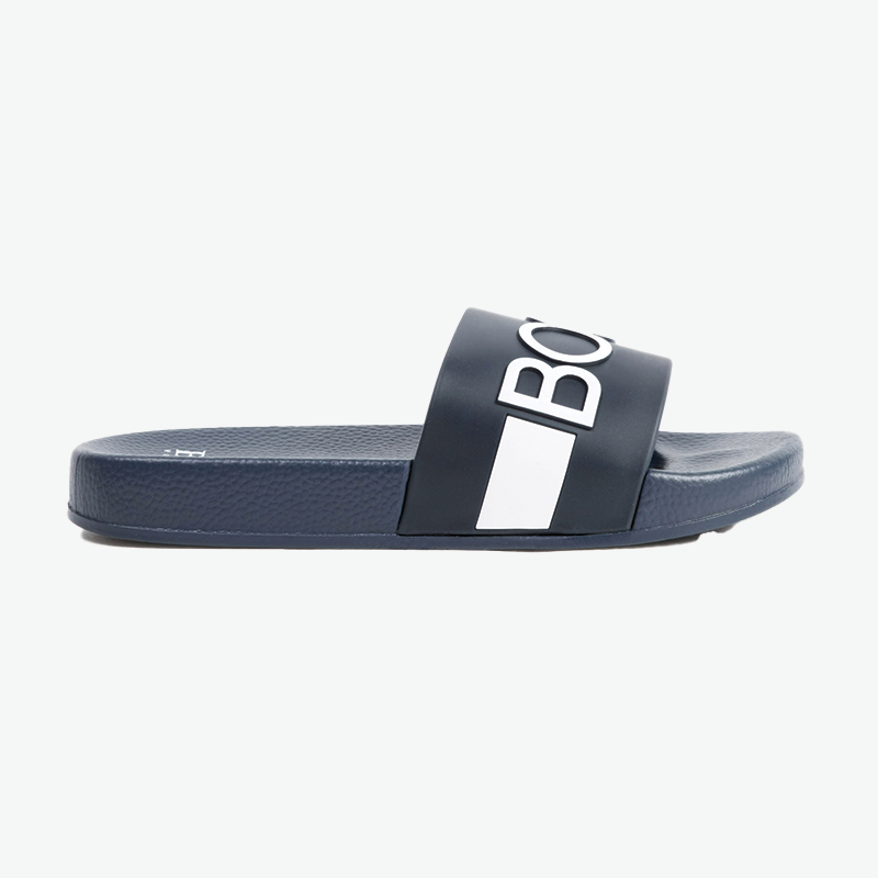 Hugo boss sliders on sale navy